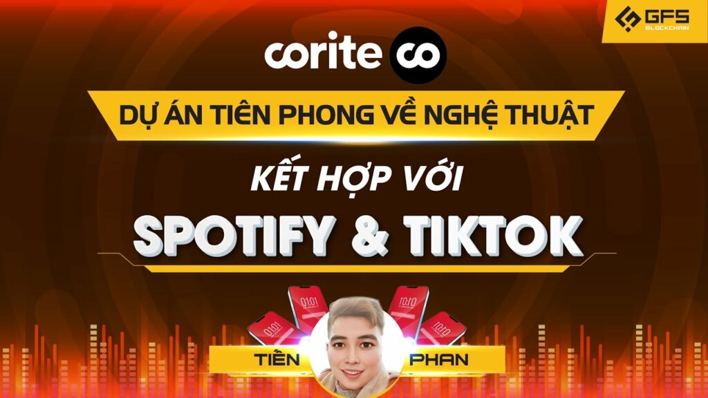 corite co du an tien phong ve nghe thuat ket hop voi spotify tiktok duoc coinmarketcap dau tu